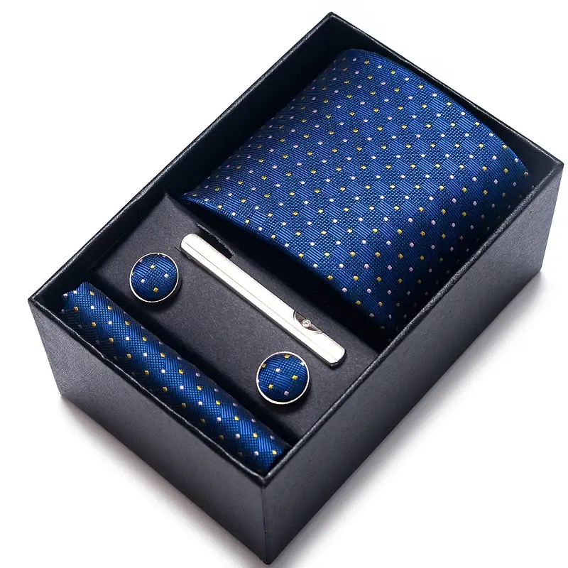 Thumbnail: 2023 Fashion 7.5-8 Cm Wide Tie Sets Black Blue Red Men's Neck Tie