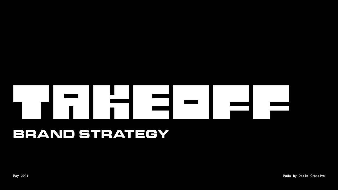 TAKEOFF Brand Strategy cover page