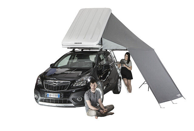 Sonnensegel AirPass für Geländewagen zu Dachzelt Variant max. Höhe 220 cm grau
