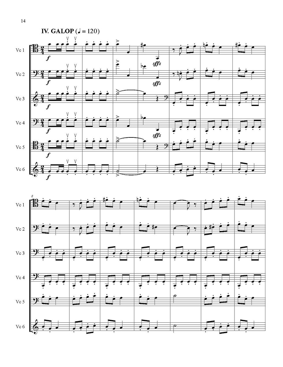 Thumbnail: Stravinsky: 4 Pieces for Cello Sextet