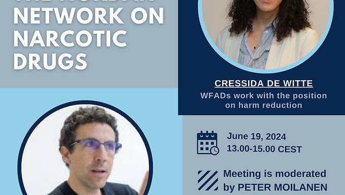 The 5th NordAN drug network meeting focused on prevention, harm reduction and recent drug policy developments. Oriol Esculies presented the Oviedo Declaration and its global prevention agenda, Cressida de Witte introduced WFAD’s work on harm reduction as part of a continuum of care, and Stig Erik Sørheim gave an update on recent Norwegian drug policy proposals.