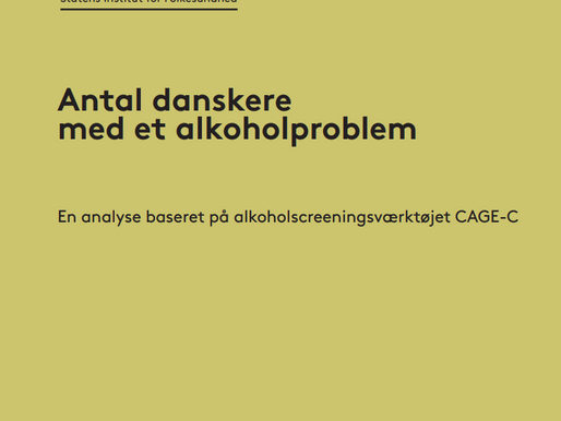 Number of Danes with an alcohol problem