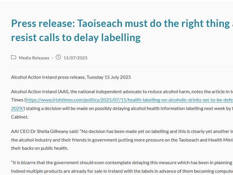 Taoiseach must do the right thing and resist calls to delay labelling