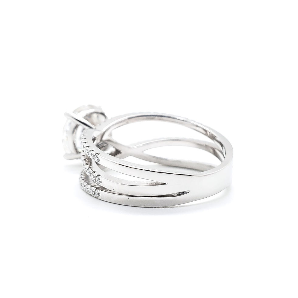 Thumbnail: Four-Prong Round-Cut Lab-Grown Diamond Ring | Diamond Galaxy