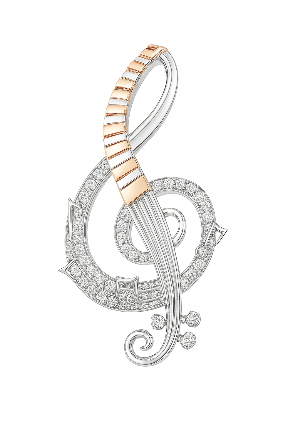 音樂系畢業禮物 - 鑽石胸針