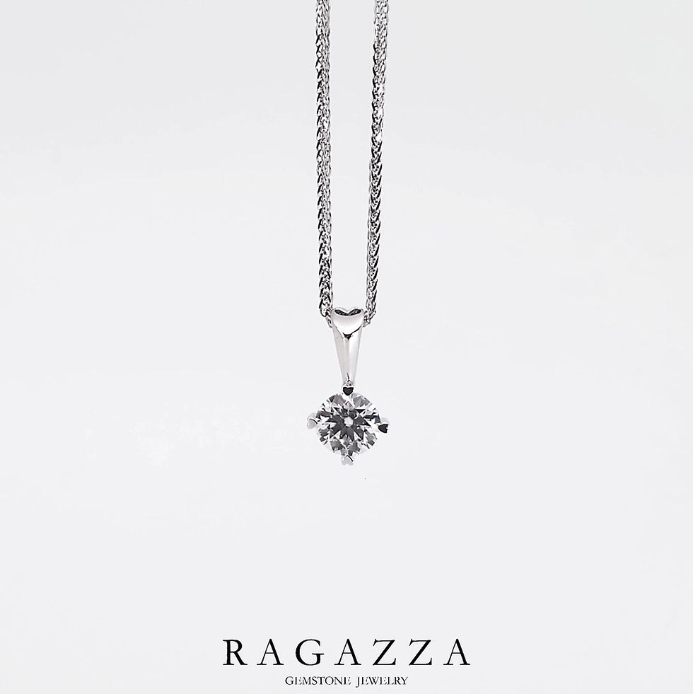 Thumbnail: Sweet Round-Cut Lab-Grown Diamond Necklace | Diamond Pendant