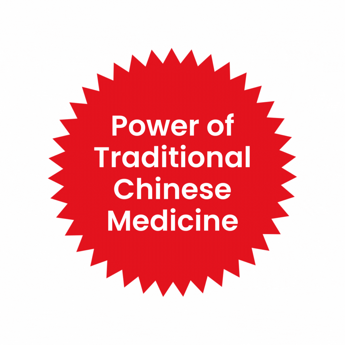 A red icon with text inside saying "Power of Traditional Chinese Medicine"