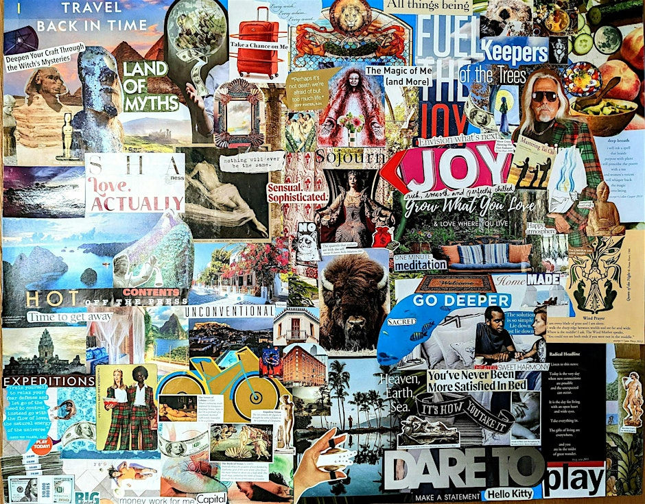 New Years Eve Vision Board Collage Party