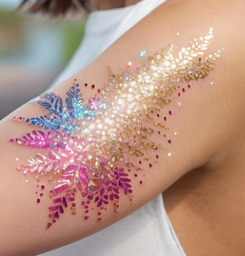 removable glitter tattoo on the arm.jpg