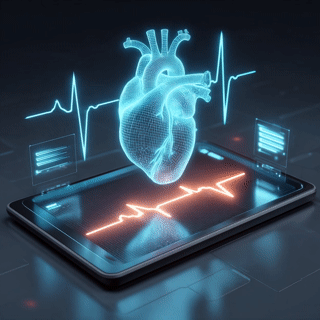 aicoco_bright_3D_light_blue_teal_health_plan_and_heart_beat_m_4a9a7a0b-8eb6-45d9-91b0-e089