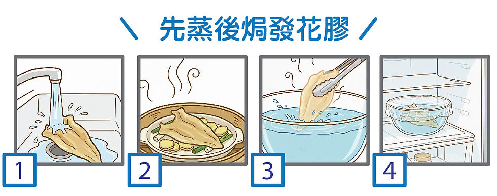 花膠的先蒸後焗浸發教學