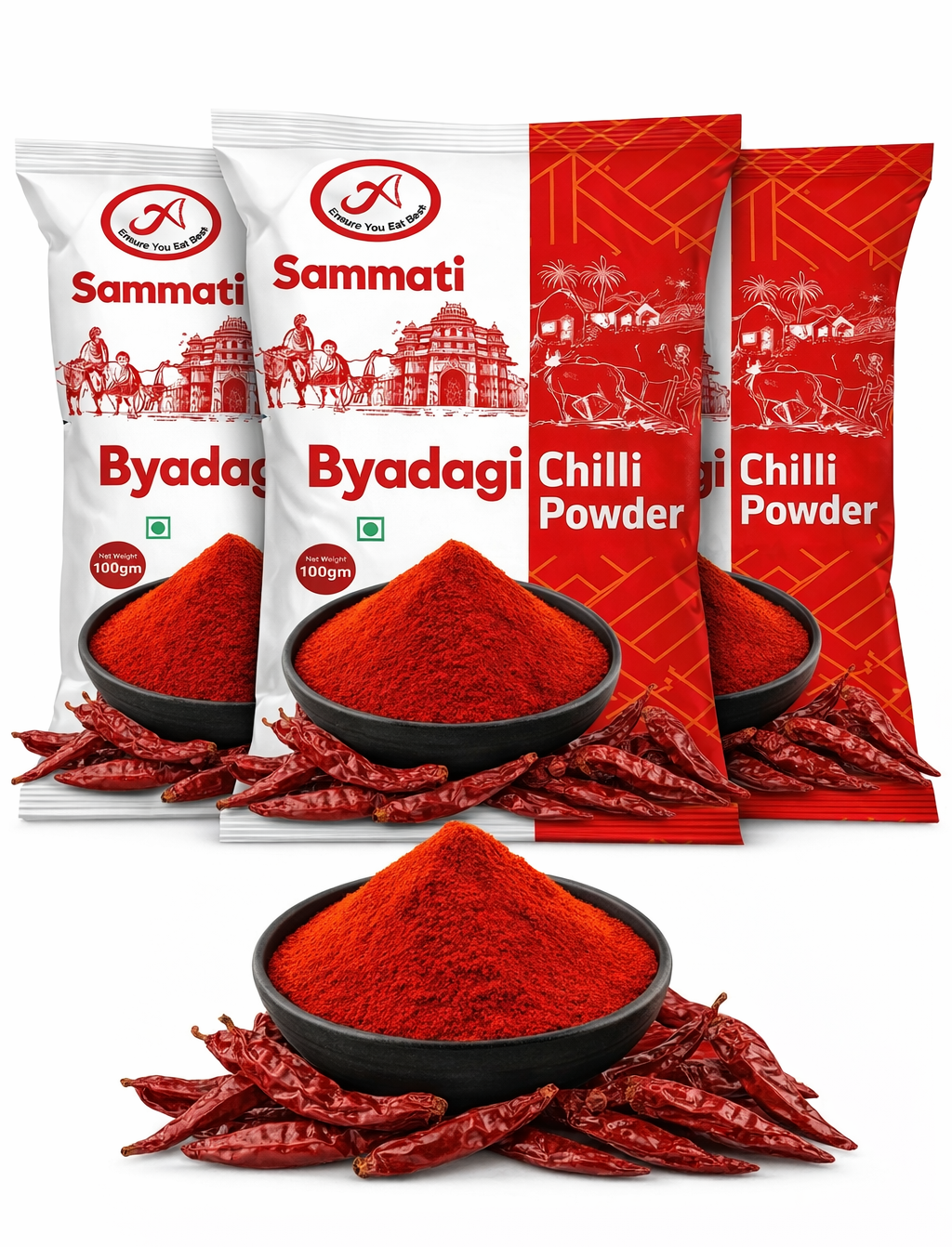 Sammati Byadagi Chilli Powder 100gm (Pack of 3)
