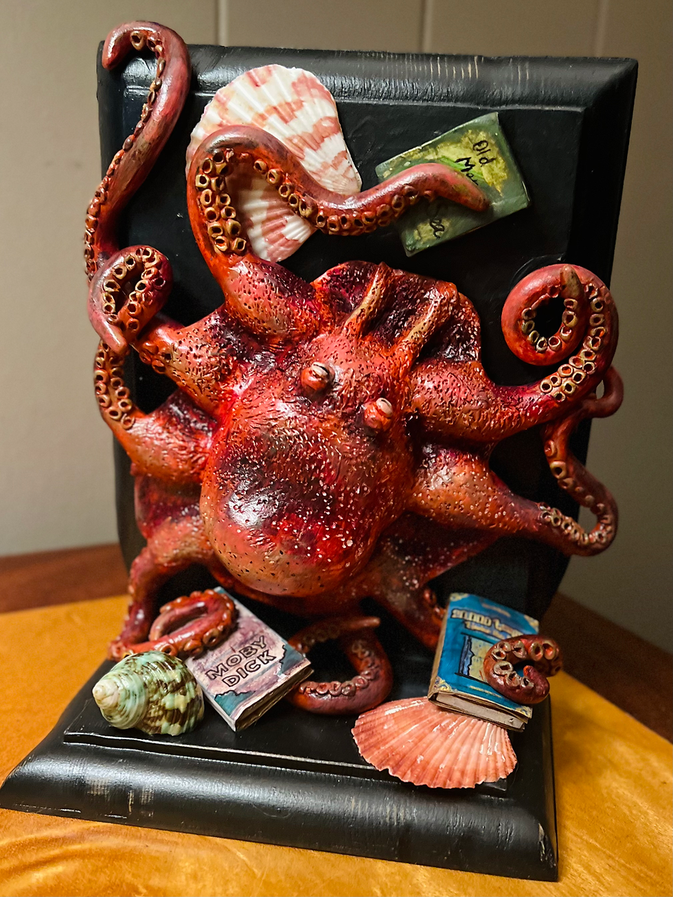 Thumbnail: John and Anni - Handmade Nautical Octopus Bookends