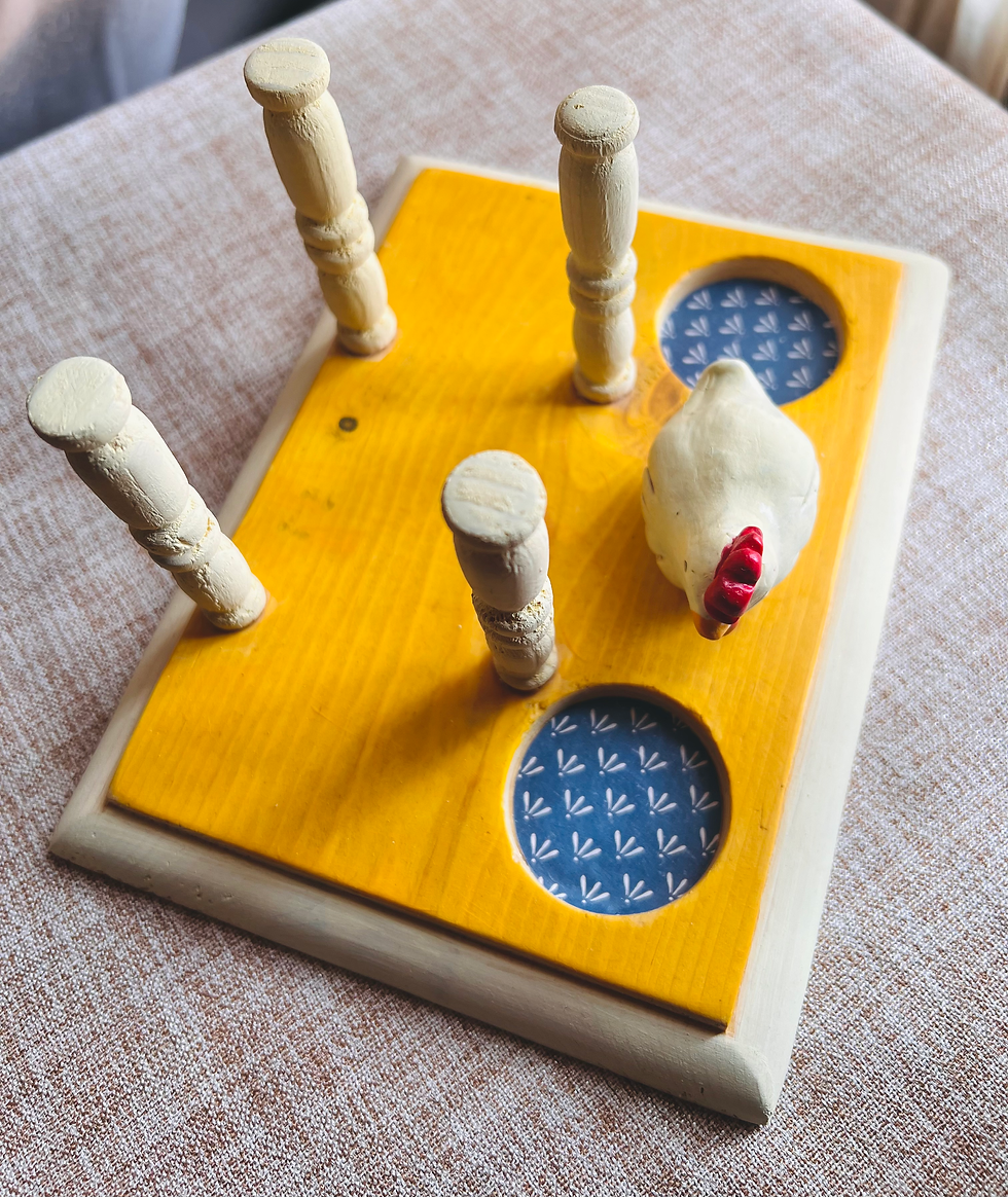 Thumbnail: John and Anni - Handcrafted Rustic Chicken Napkin Holder Set 