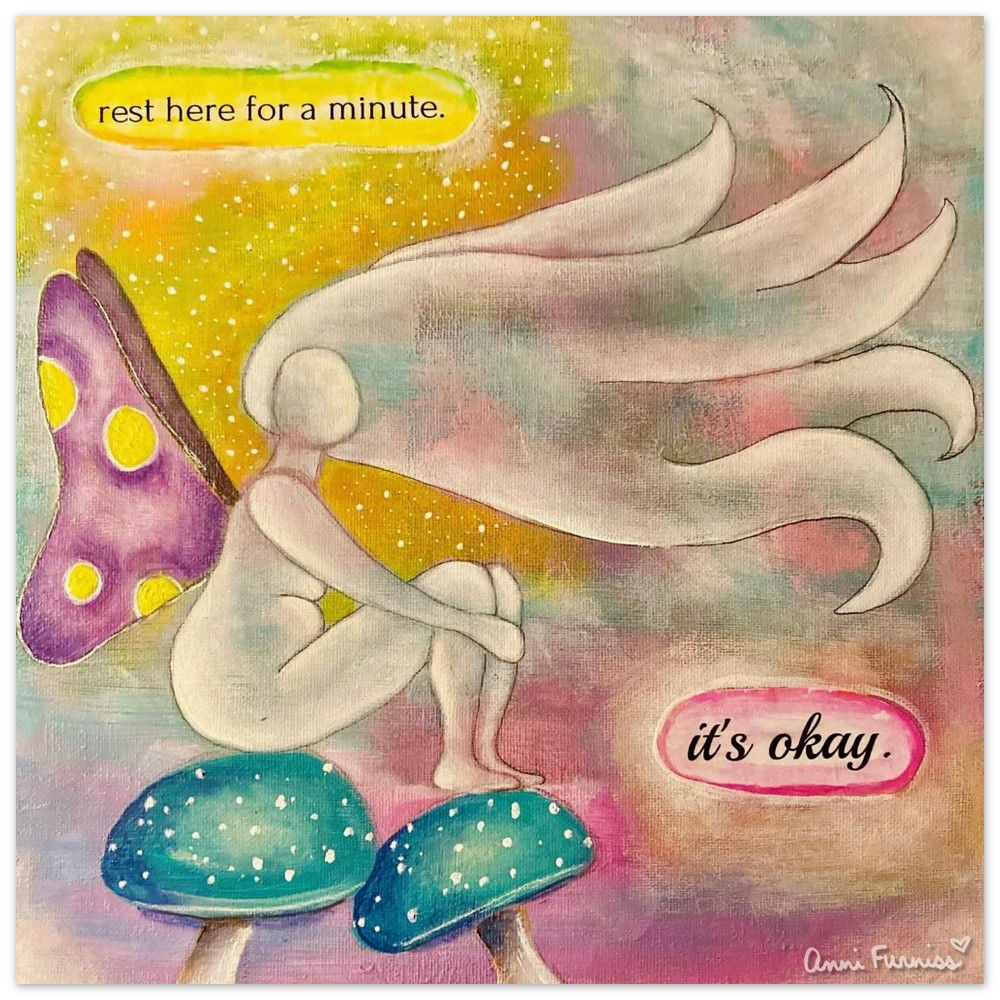 Museum-Quality Matte Print 10" x 10″ "Rest Here a Minute"