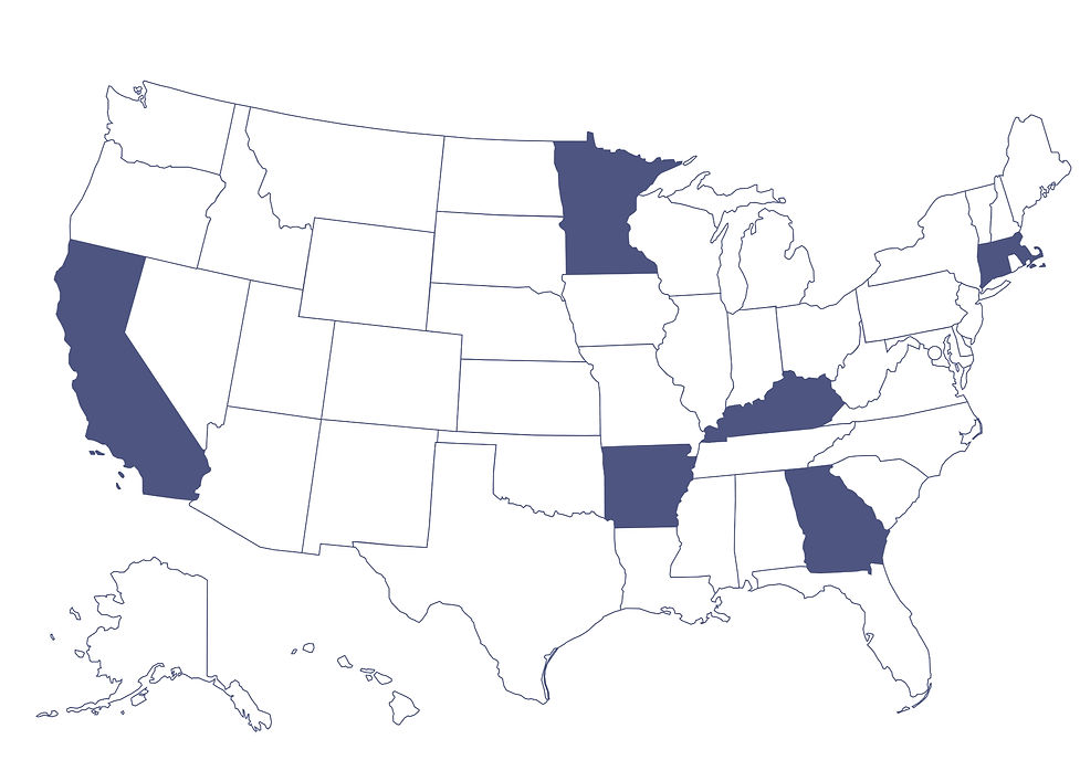 Map of where orders have been sent.
