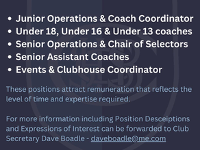 Sharks positions available!