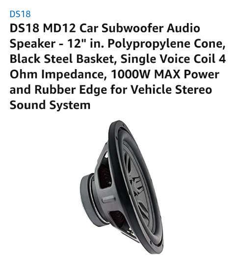 Miniatura: Subwoofer  DS18 SLCM12.4D