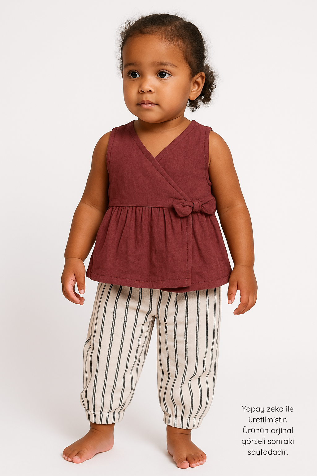 MÜSLİN KOLSUZ FİYONKLU TAKIM 