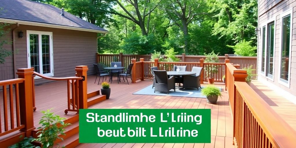 Residential backyard deck in Montgomery County Maryland