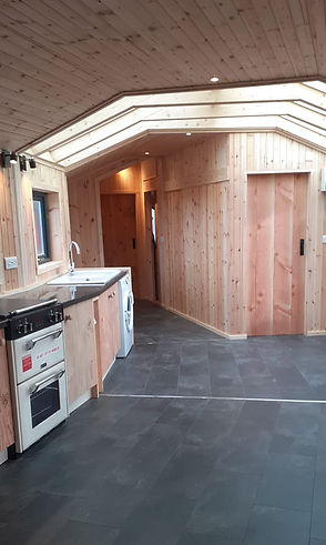 Clan Pods modular home with kitchen
