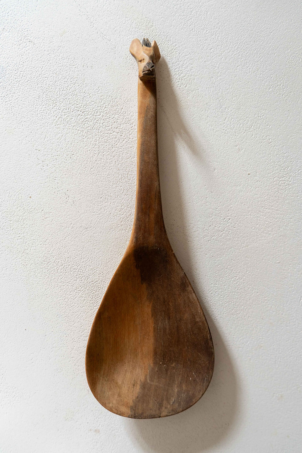 Thumbnail: Hand-Carved Wooden Spoon with Giraffe Handle