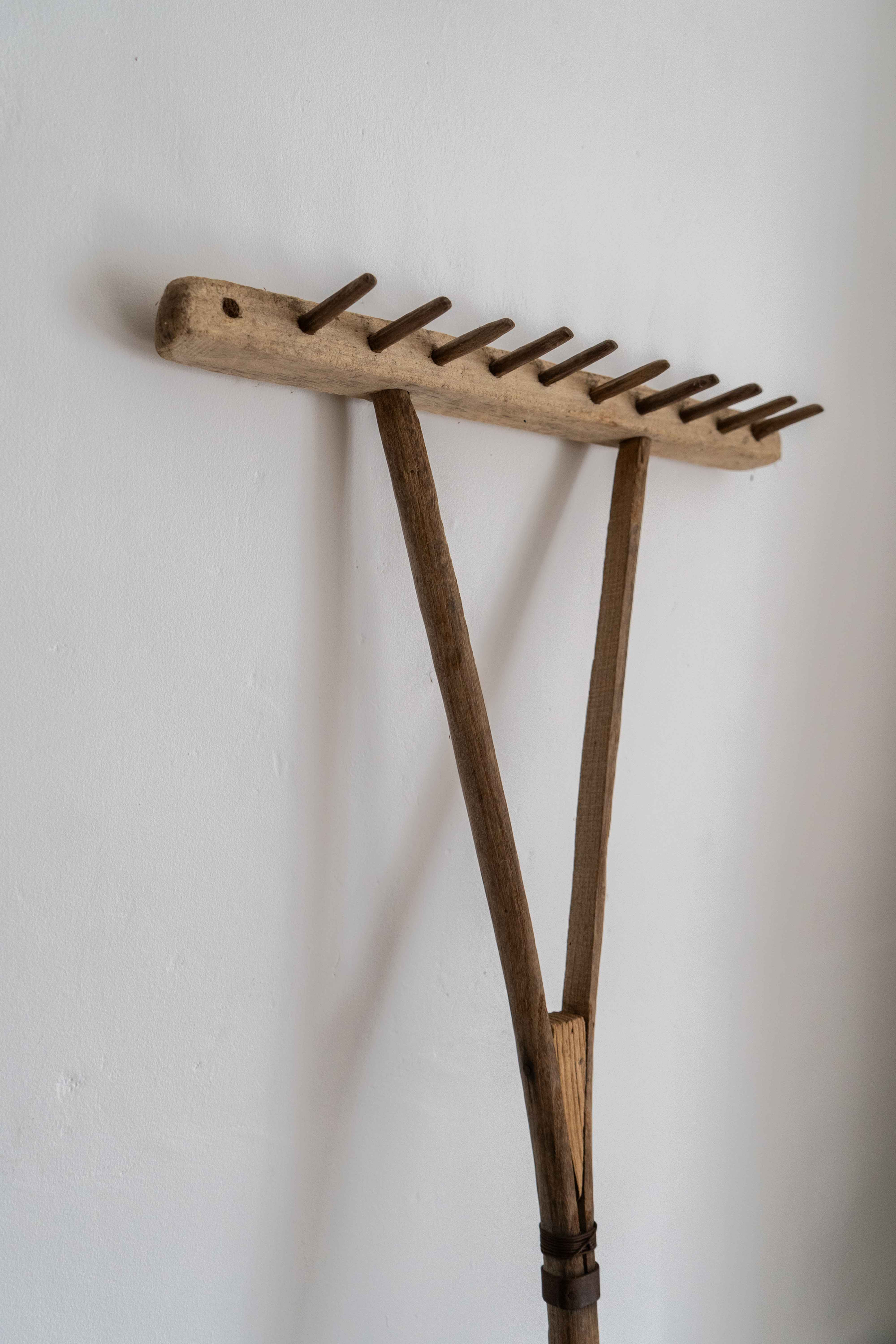 Antique Hungarian Wooden Hay Rake