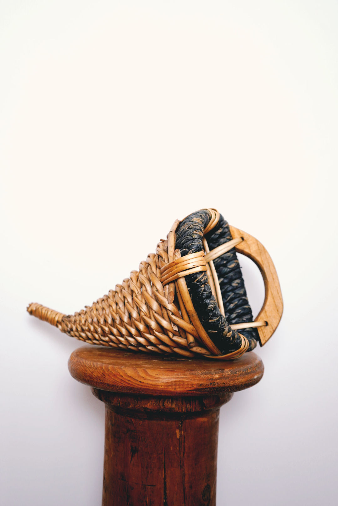 Vintage wicker basket for bread.