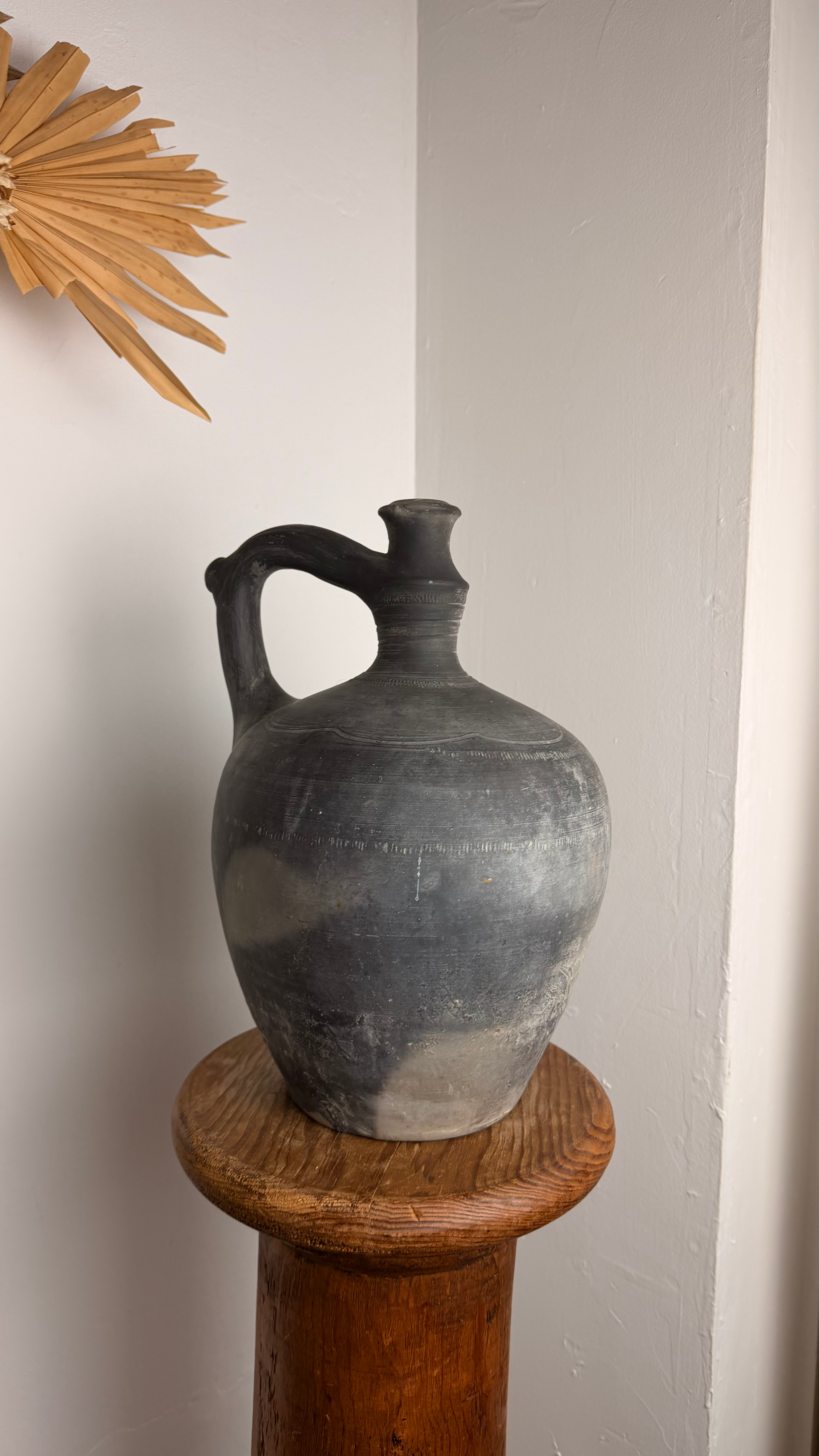 Black Clay Wine-Serving Jug
