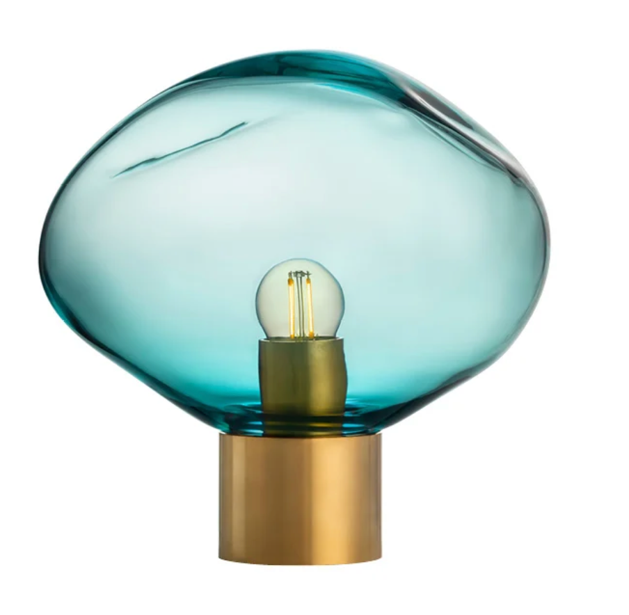 Crystal stone bordlampe