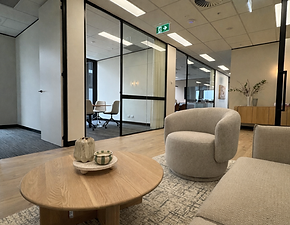 Interior of Elevare Finance office with meeting rooms and workspaces