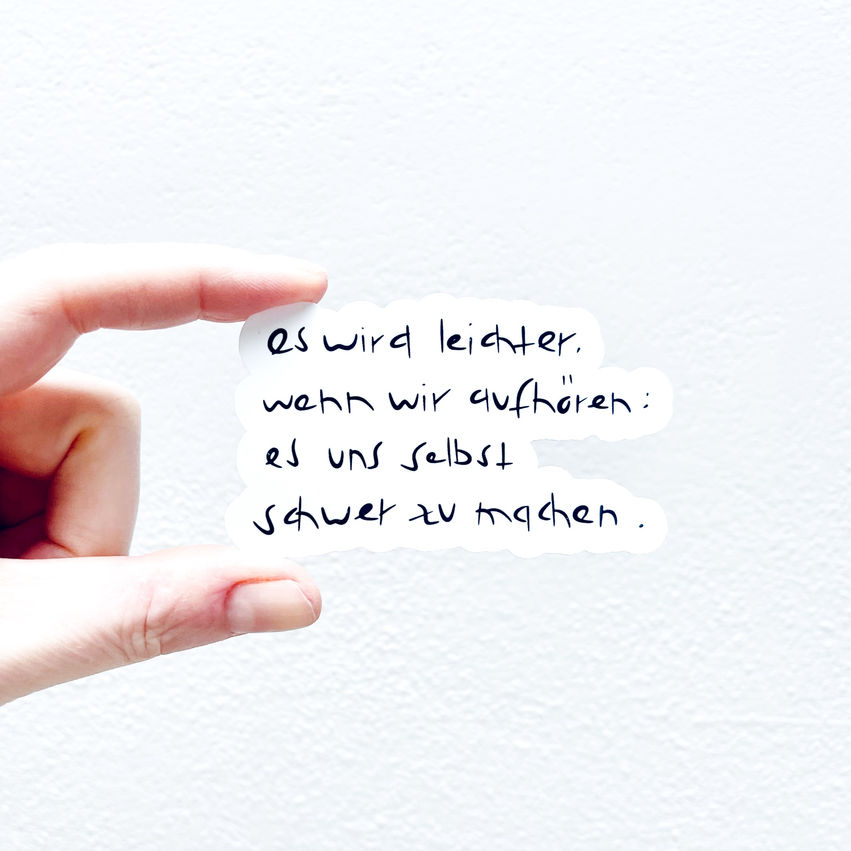 sticker mit spruch „es wird leichter.“ - anitaliebt