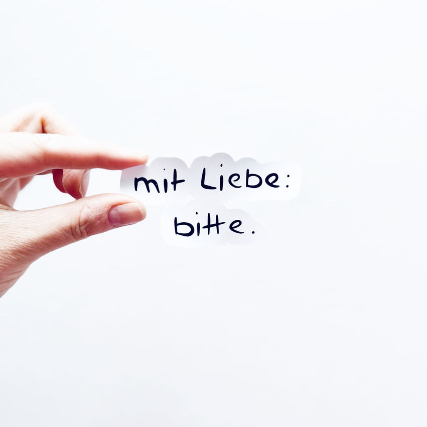sticker mit spruch „mit liebe.“ - anitaliebt