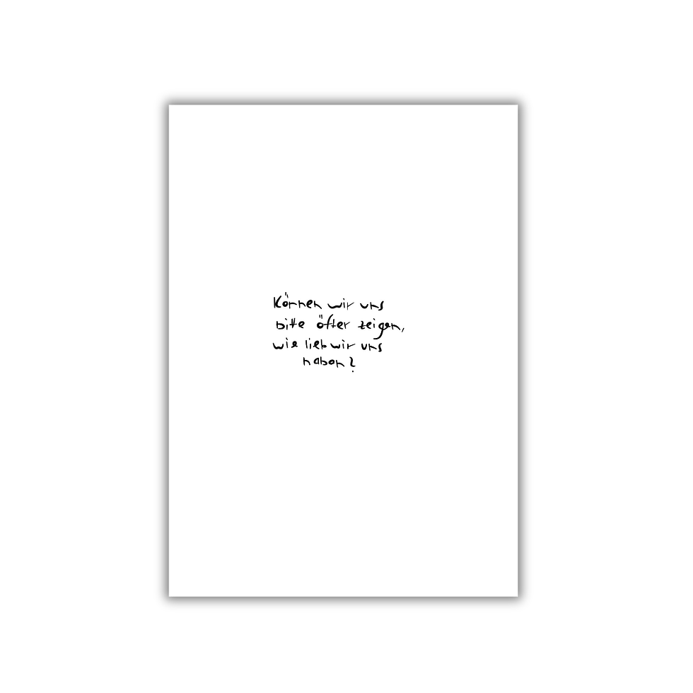 wie lieb wir uns haben. I postkarte
