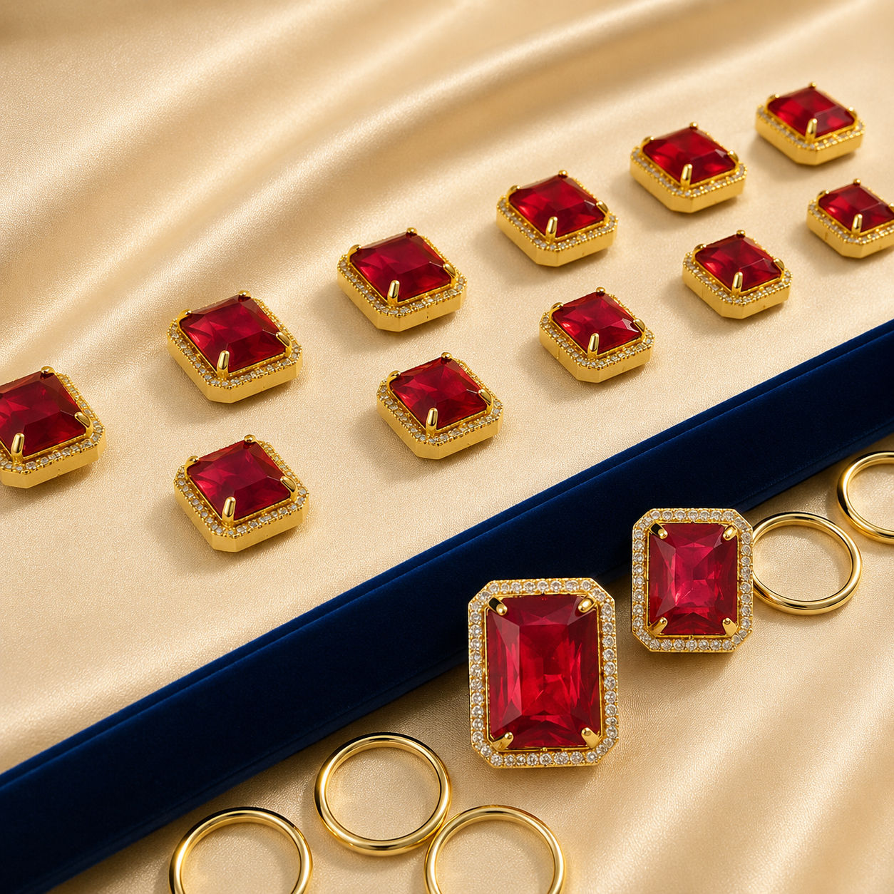 Ruby Royale Button Set