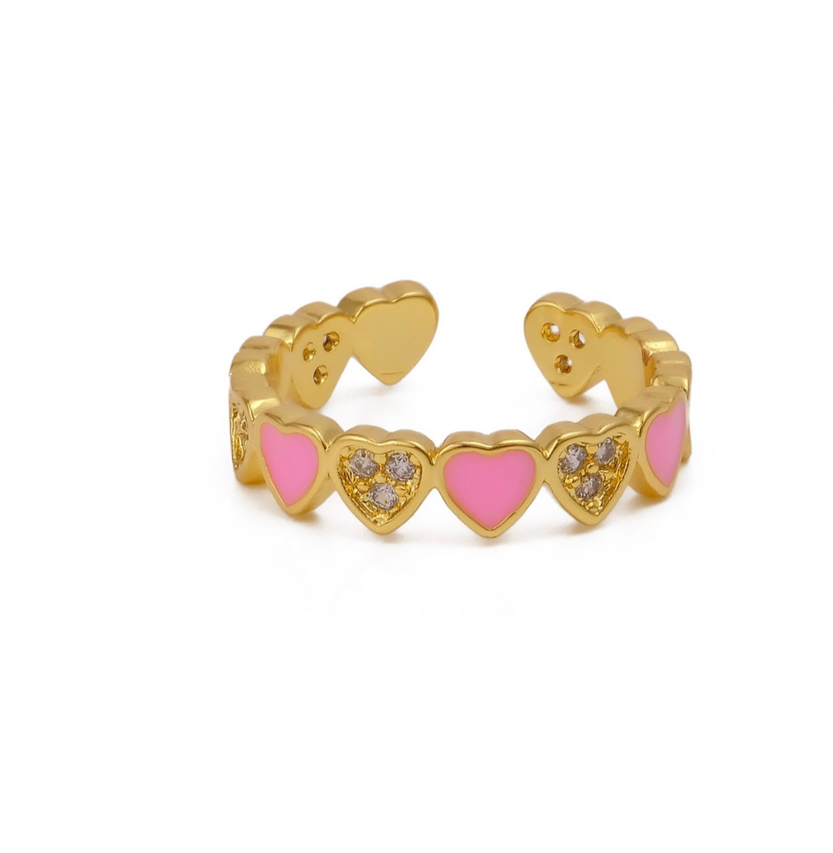 Pink Sweetheart Charm Ring