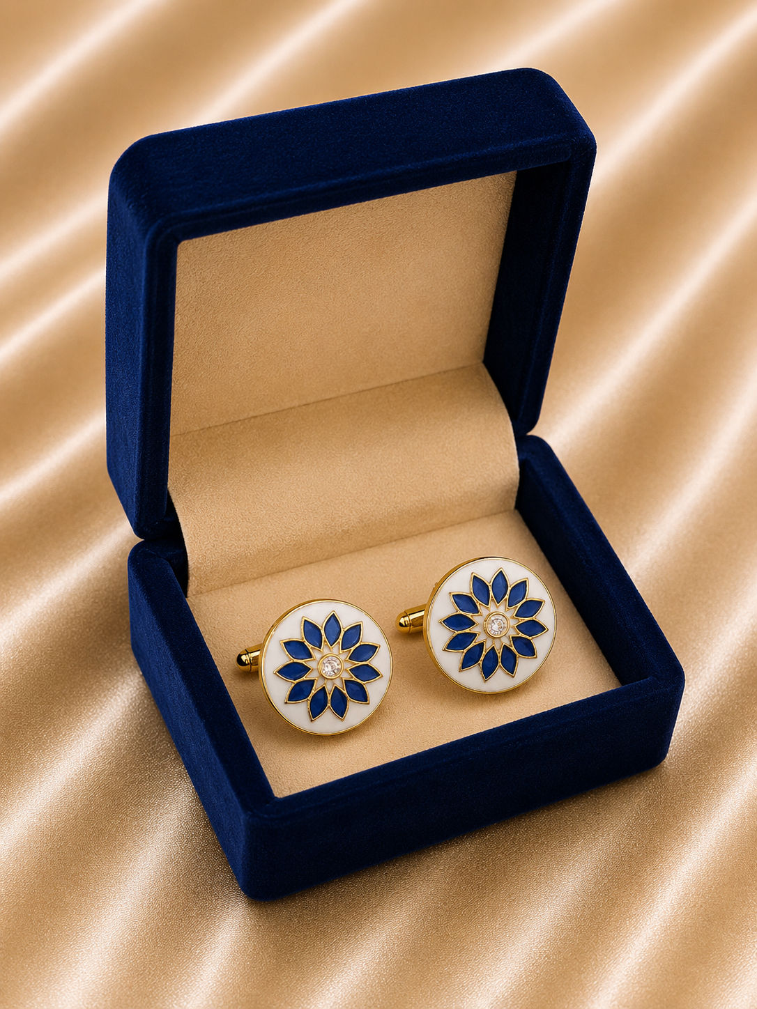 Sapphire Bloom Cufflink