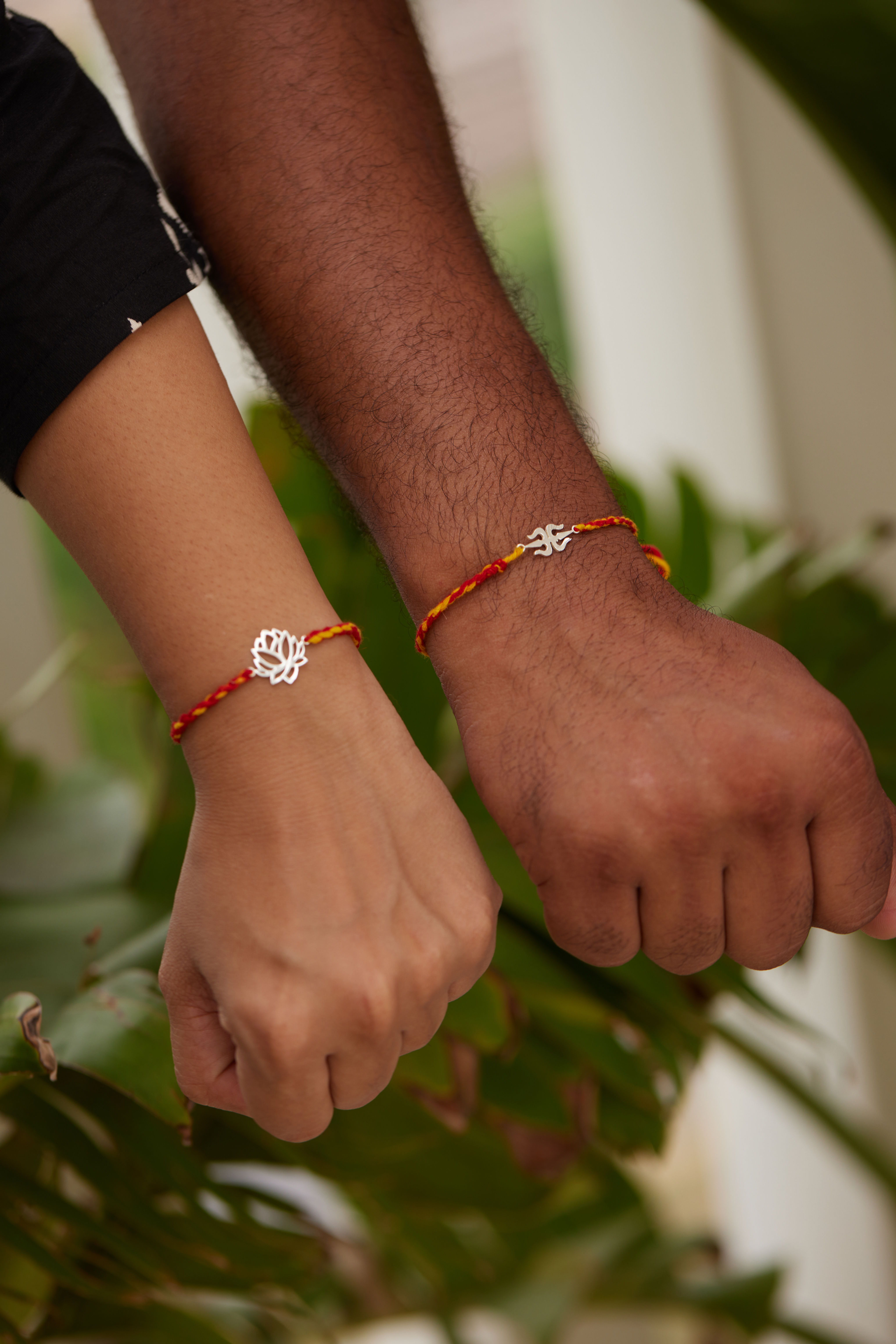 925 silver Couple Rakhi set