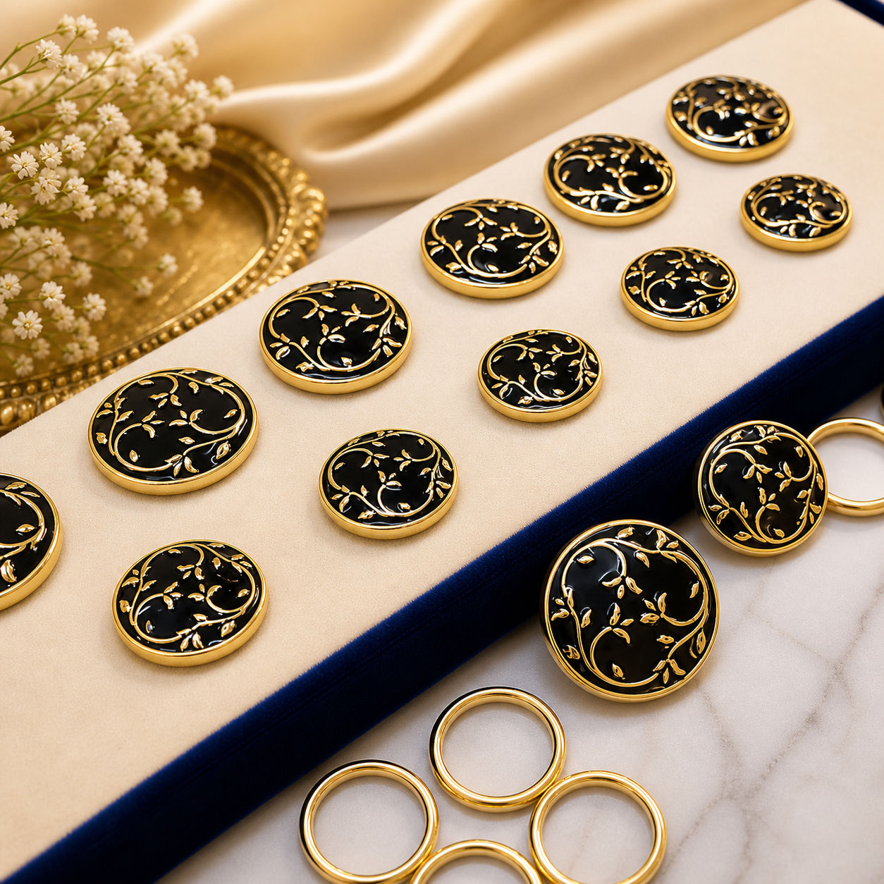 Noir Vine Royale Button Set