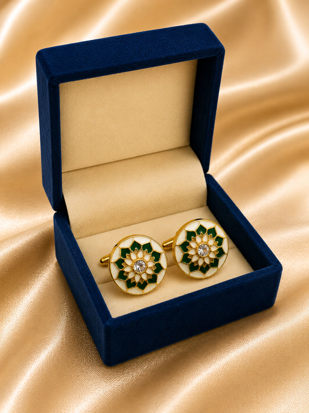 Emerald Noor Enamel Cufflink