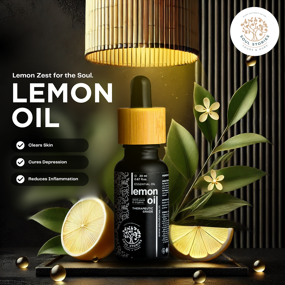 lemon essential oil bottle
