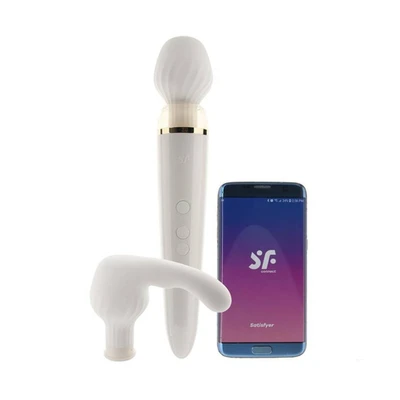 Satisfyer Double Wand-er • סטיספייר דאבל וונדר: וואנד עם ראש מתחלף ואפליקציה