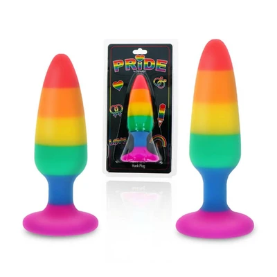 Pride Flag Plug • פלאג גאווה "טורפדו" בצבעי הקשת (שני גדלים)