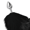 Darkness Butt Plug with Tail • סדרת הבסיס: באט פלאג מתכת עם זנב מפואר (2 גדלים)
