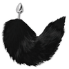 Darkness Butt Plug with Tail • סדרת הבסיס: באט פלאג מתכת עם זנב מפואר (2 גדלים)