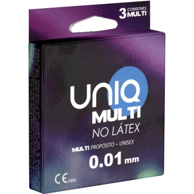Uniq Multi • יוניק מולטי: לגבר/אישה - קונדום הכי דק שיש! - 3 קונדומים ללא לטקס