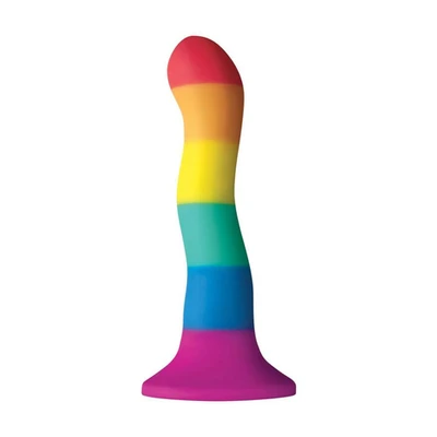 Pride Flag Dildo - Wave • דילדו גאווה "גל" 19 ס"מ (מתאים לסטראפ-און)