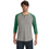 Thumbnail: Alternative 3/4-Sleeve Raglan Henley - Dark/Colors