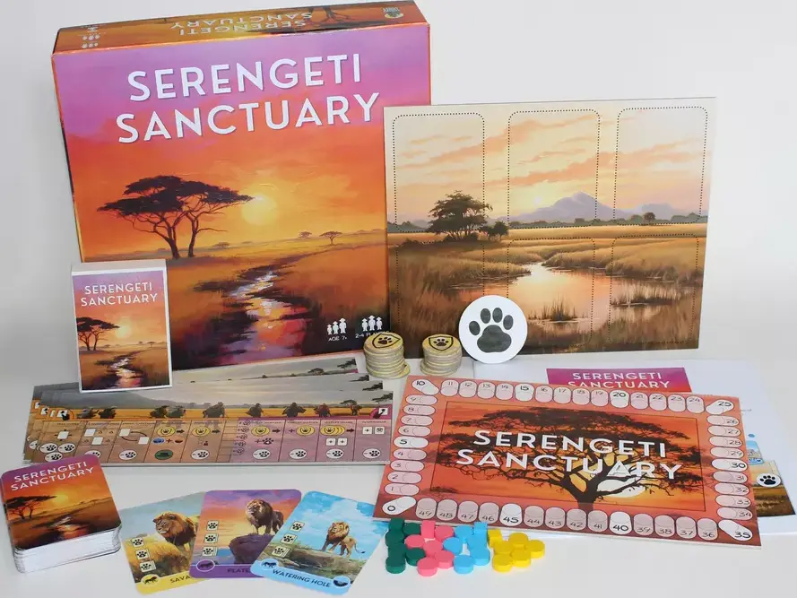Serengeti Sanctuary: box and components