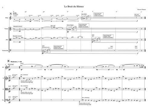 Music Score -  Le Bruit du Silence - 2015